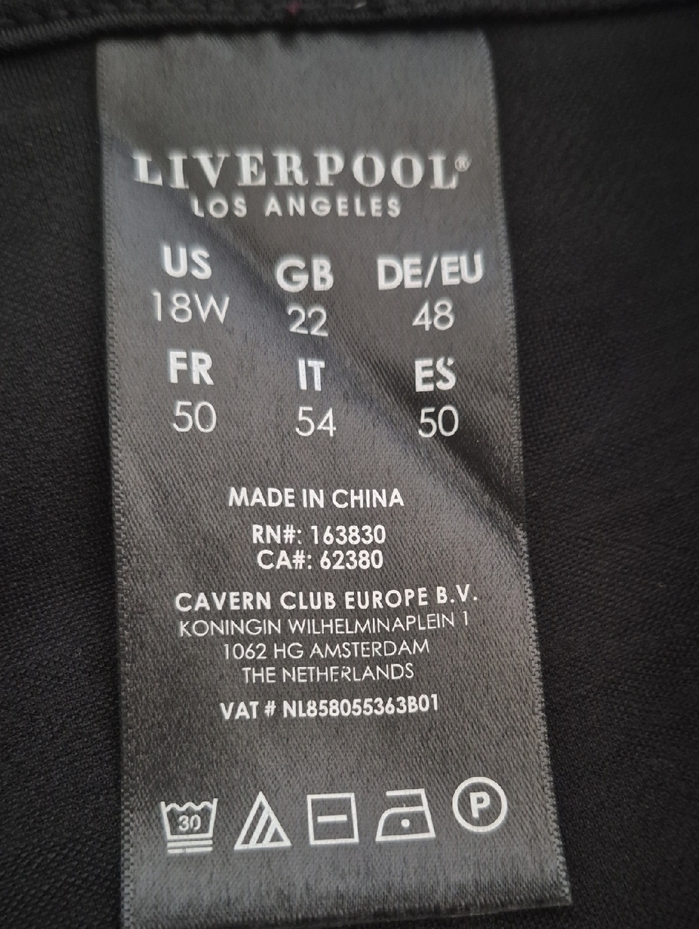 Liverpool Black Camo Dressy Jogger Pants - Picture 10 of 10